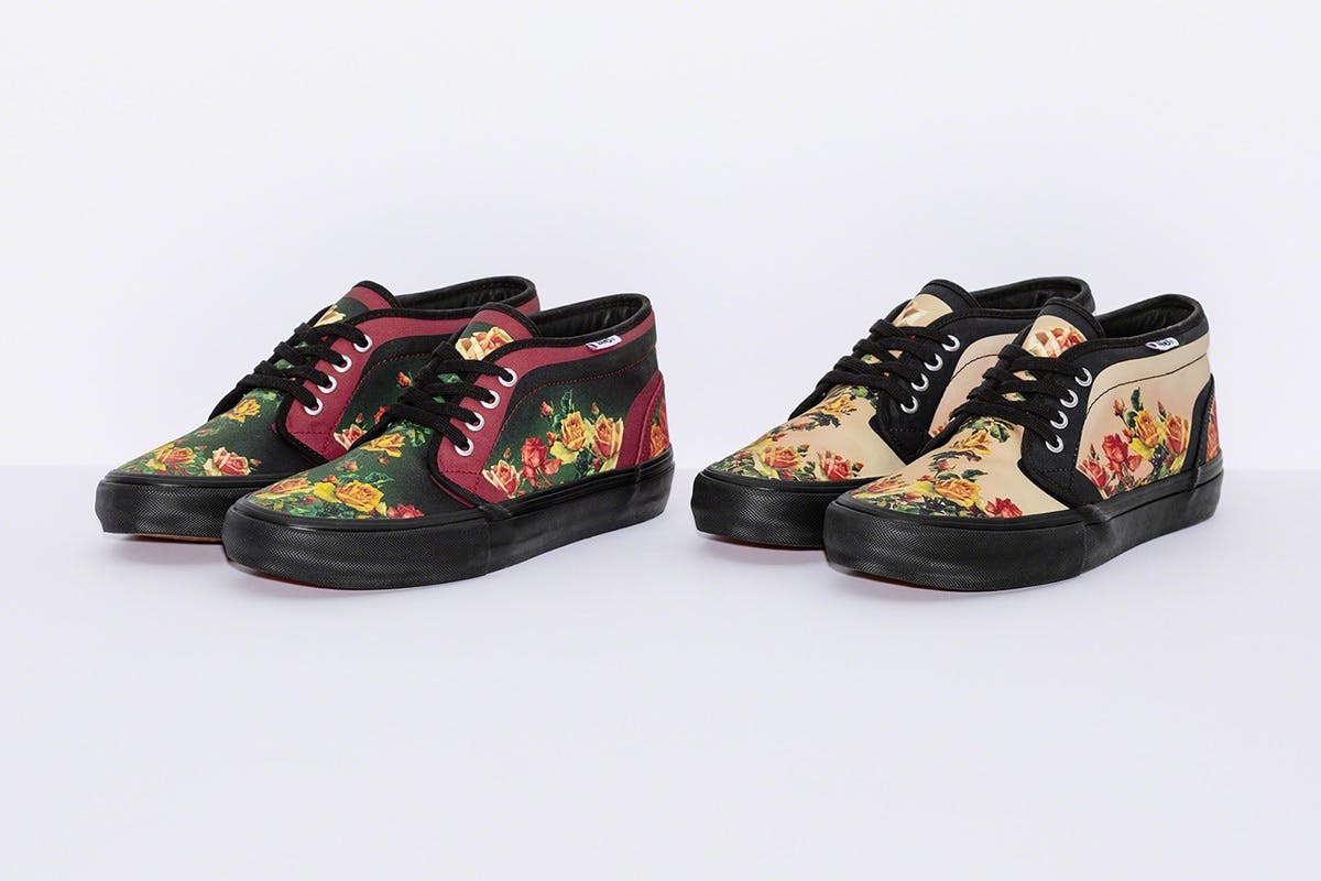 supreme floral vans